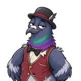 The Pigeon in his red waistcoat